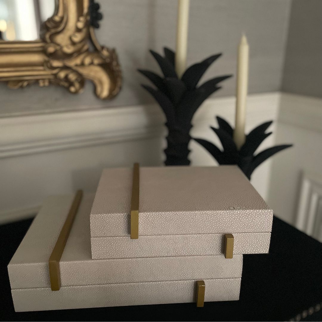 White Box with Metal Trim