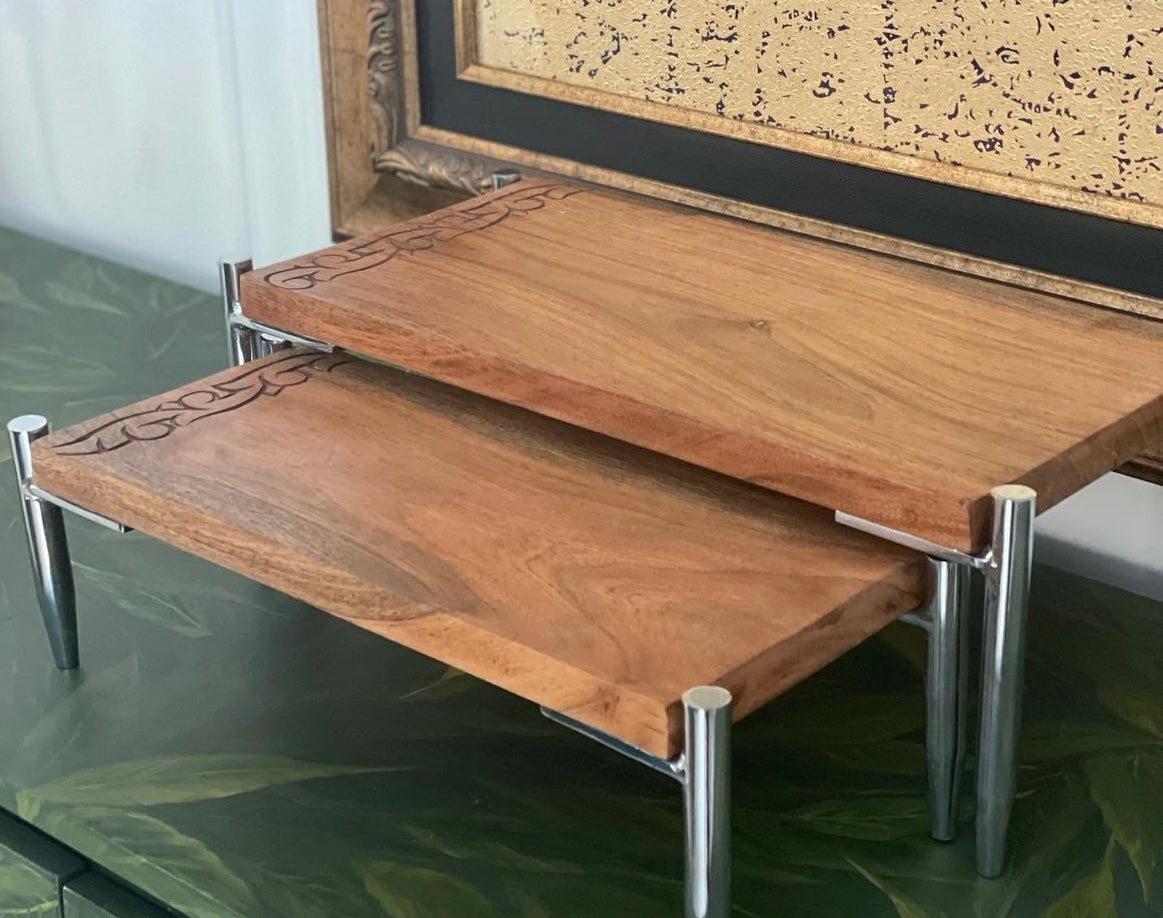 Wooden Two Step Platter