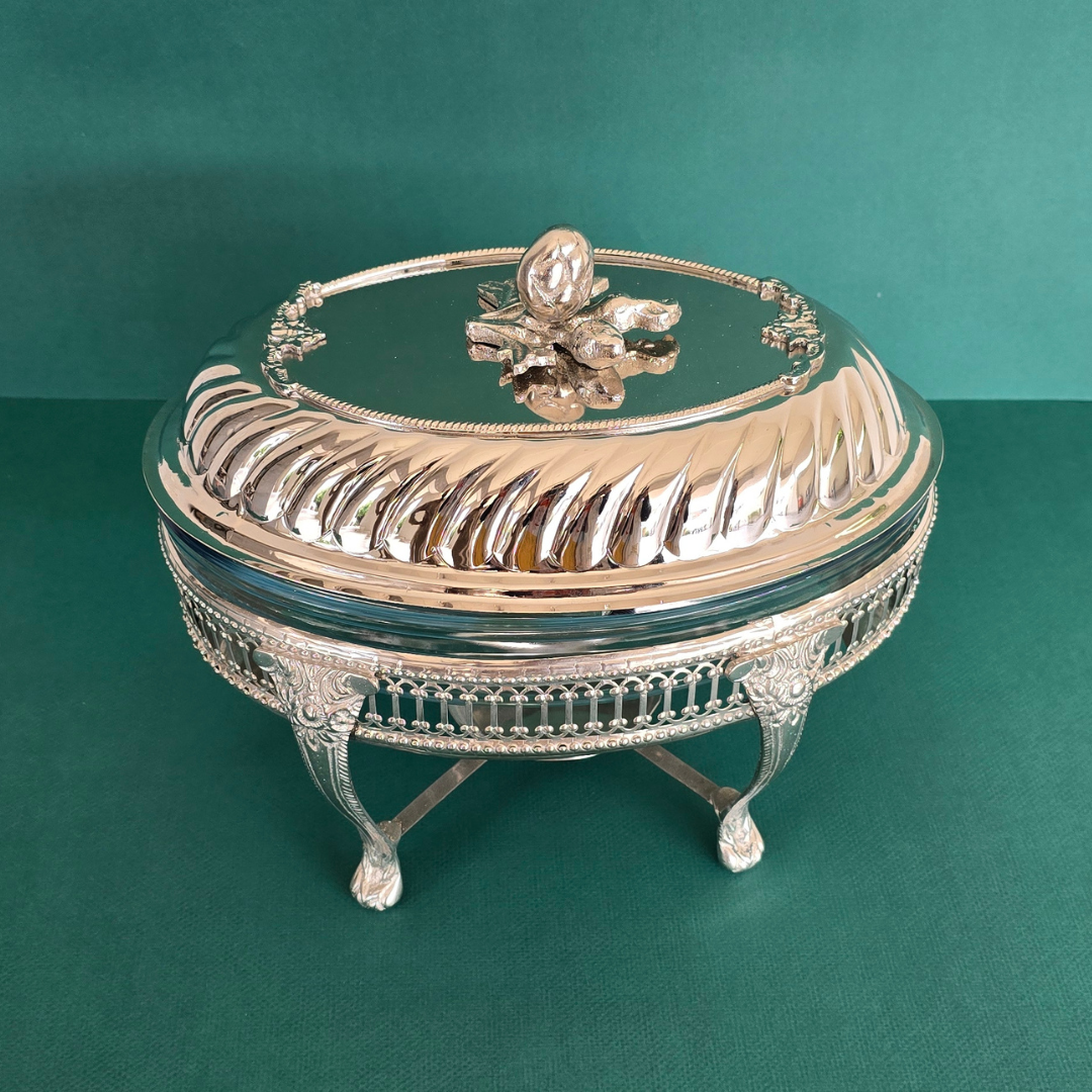 Scalloped Border Oval Chaffing Dish