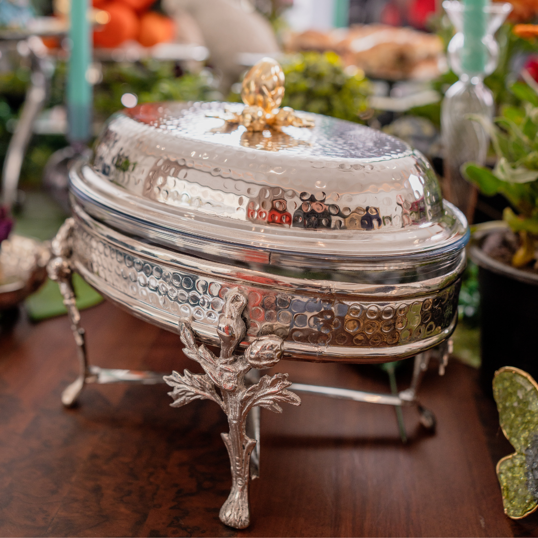 Beaten Oval Chaffing Dish