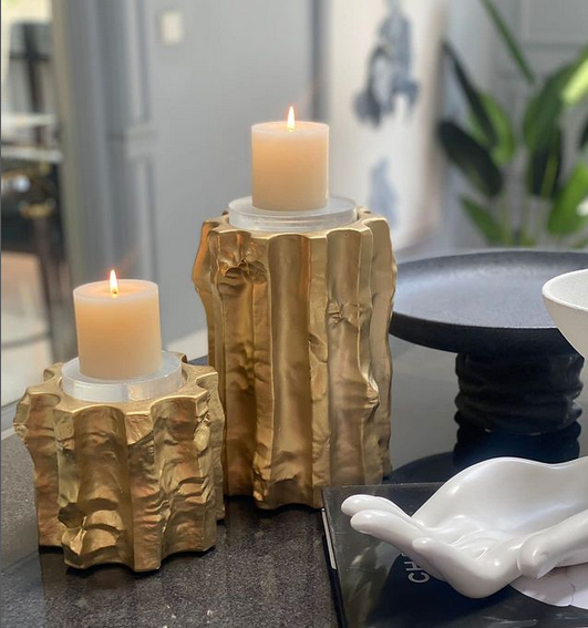 Gold Candle Stand
