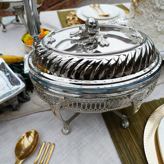 Scalloped Border Oval Chaffing Dish