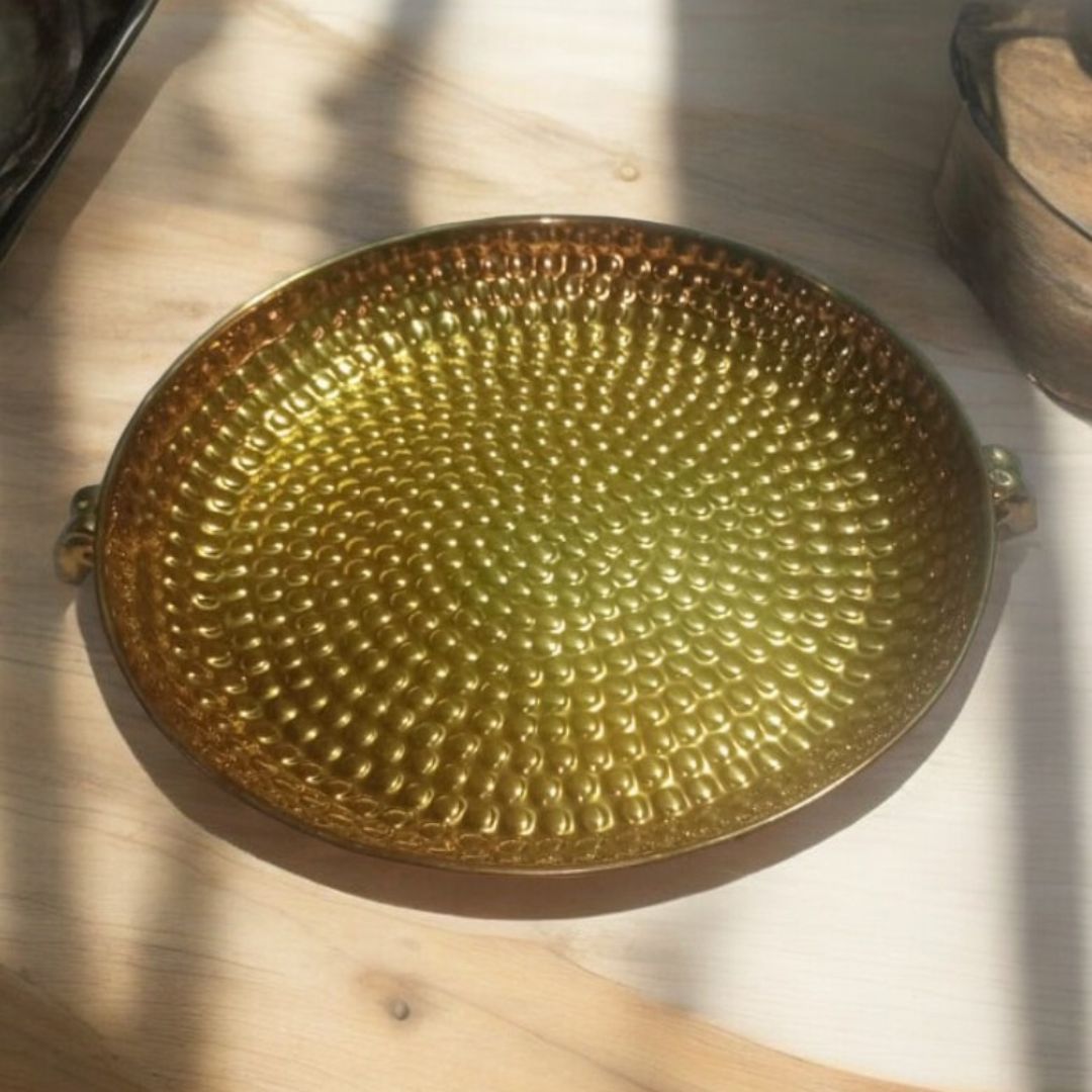 Brass Beaten Platter