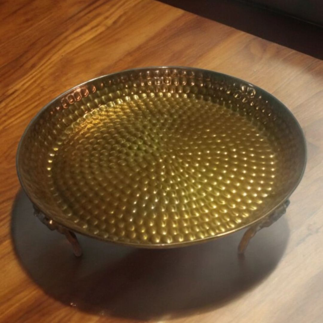 Brass Beaten Platter