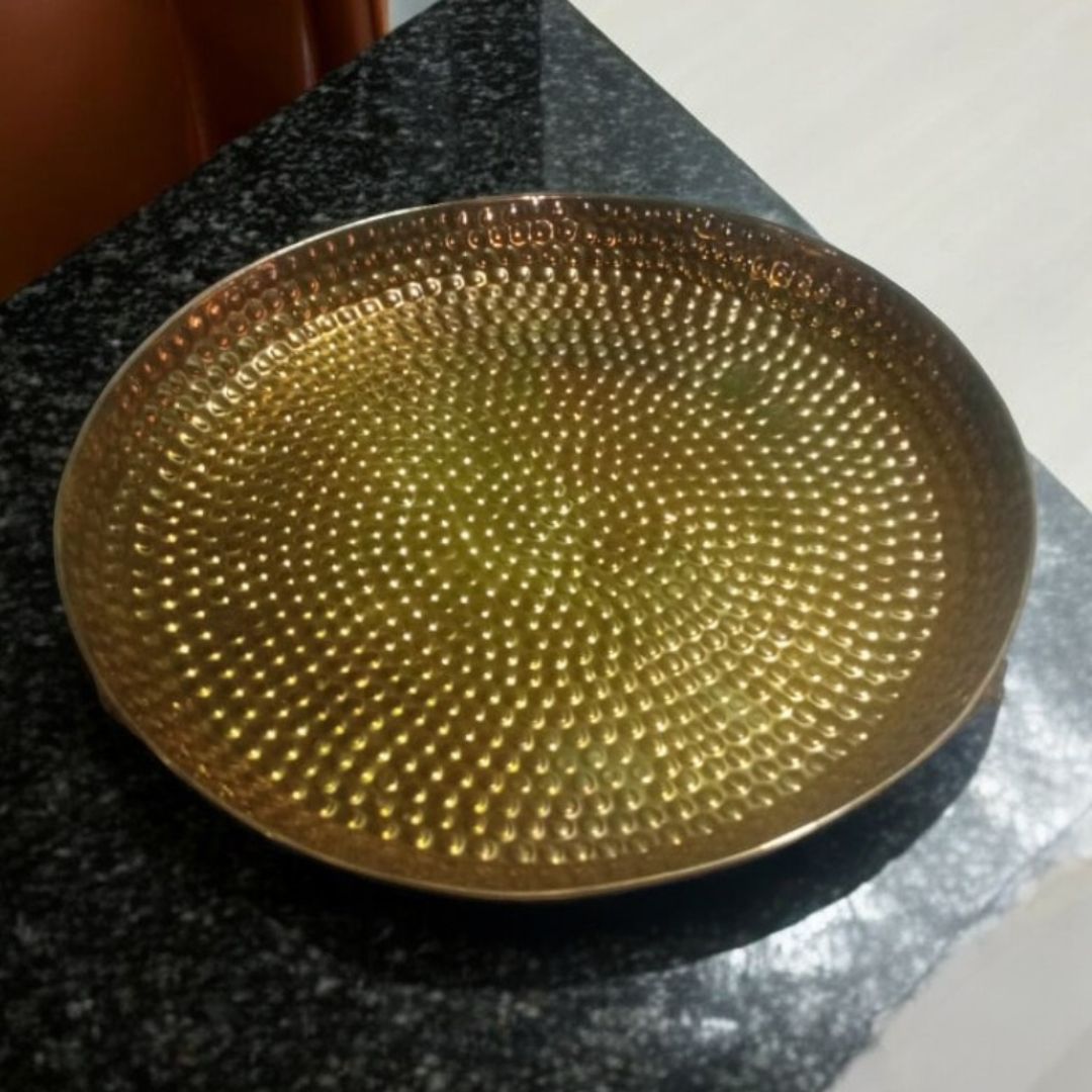 Brass Beaten Platter