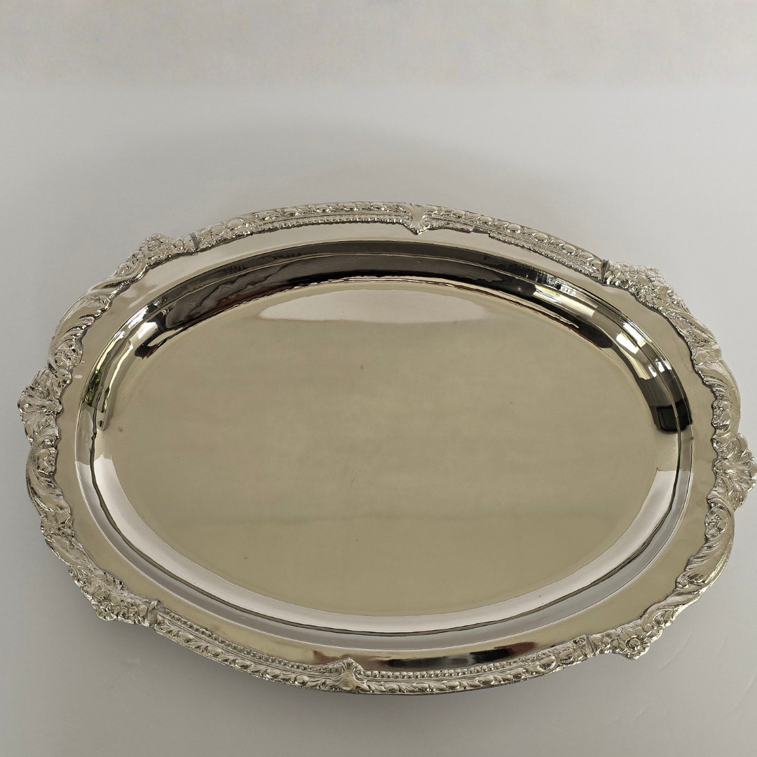 Oriental Border Oval Platter  18"