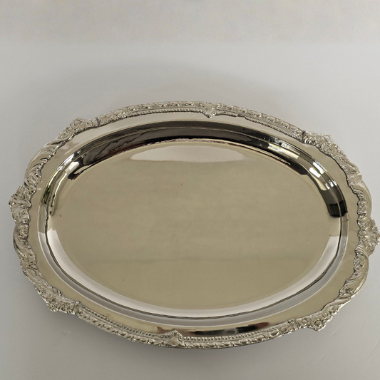 Oriental Border Oval Platter  18"