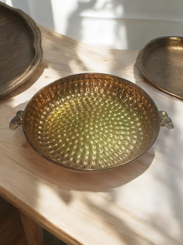 Brass Beaten Platter