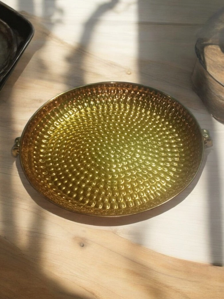 Brass Beaten Platter