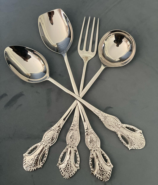 Floral Serving Spoons