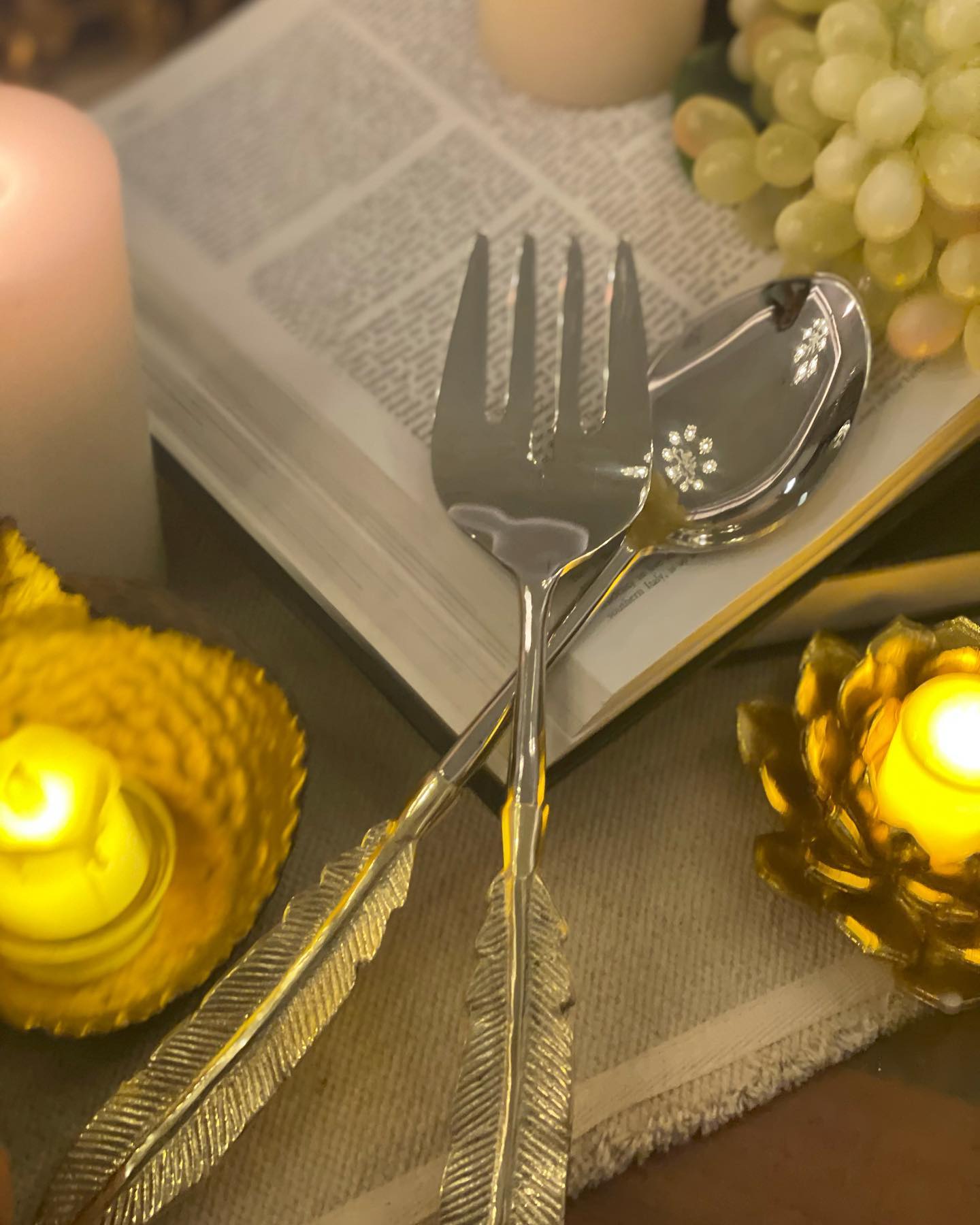 Feather Serving Spoons