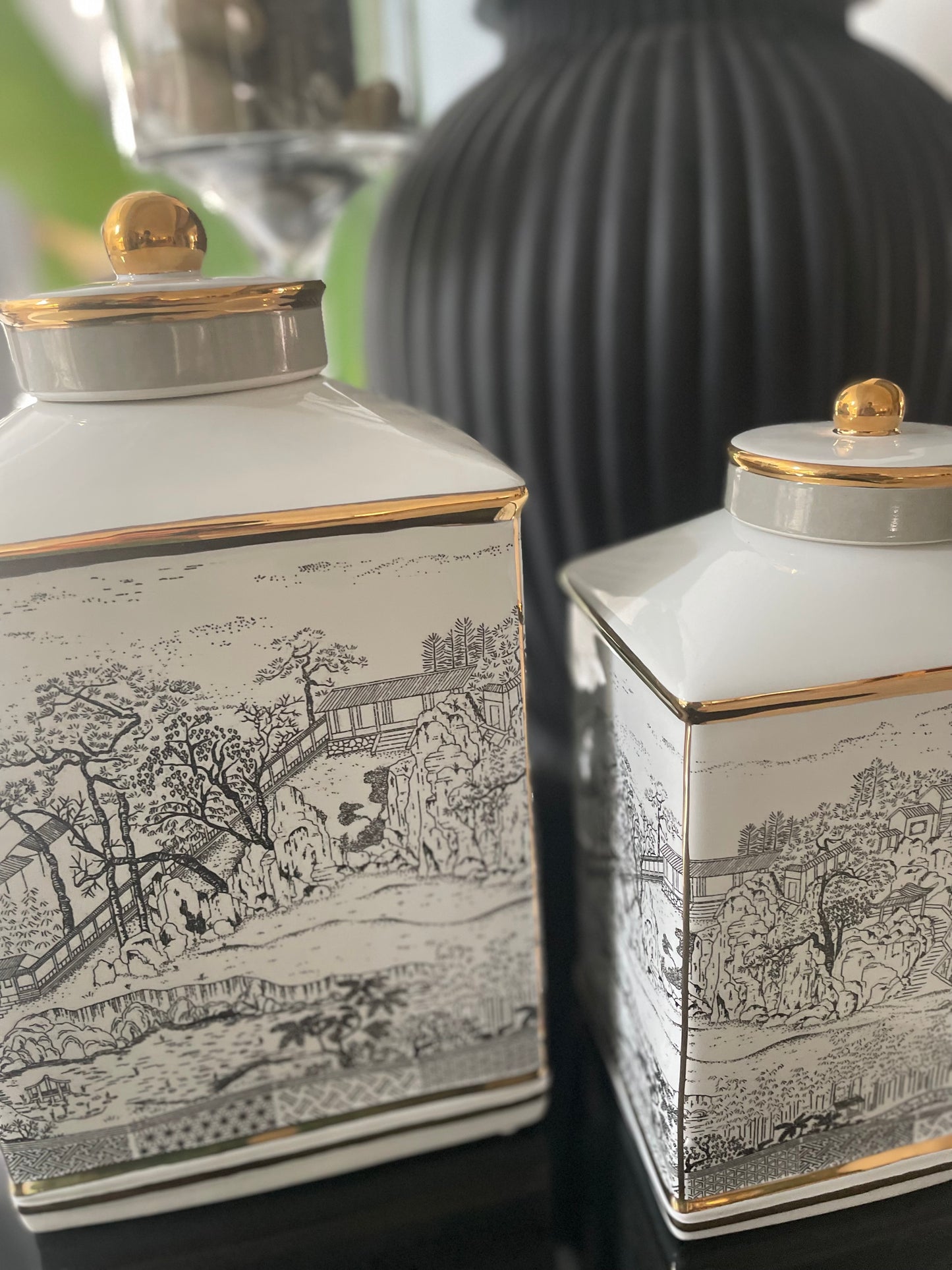 Japanese Landscape Jar