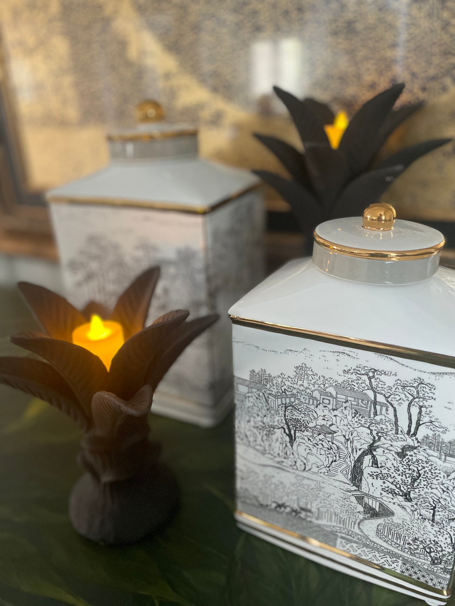 Japanese Landscape Jar