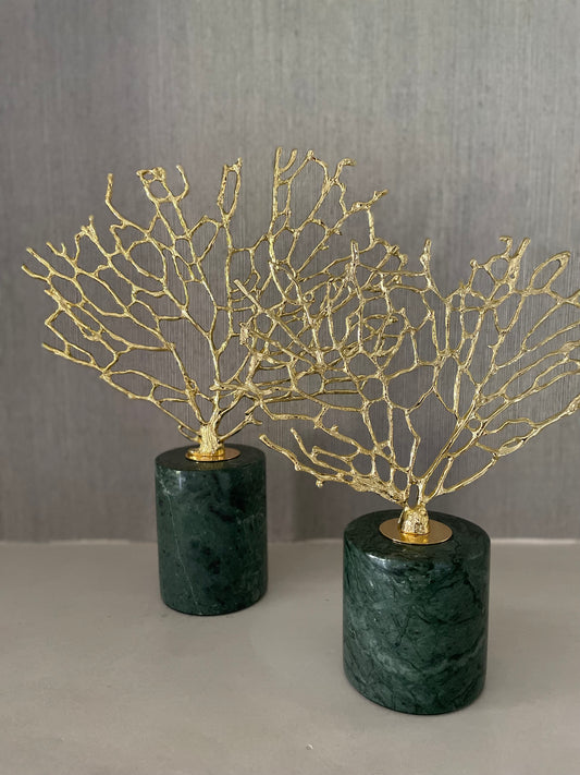 Metal Coral Jade Stone